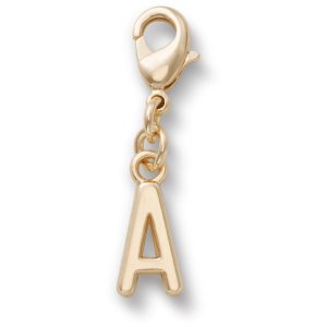 Gold Letter A Charm