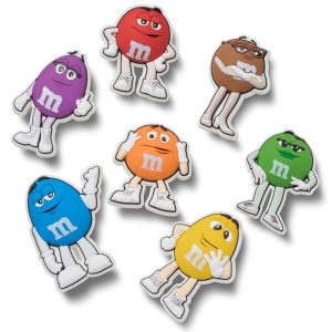 M&M-S 7 Pack Character Jibbitz Charms